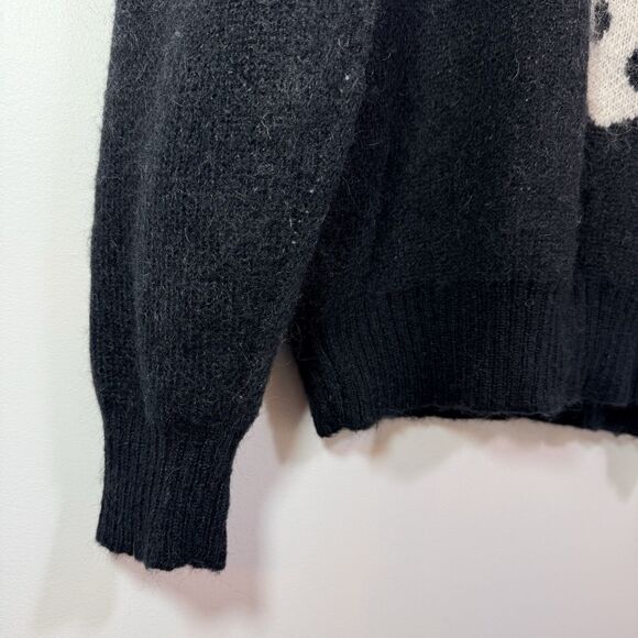 Stussy - Sweater Rolling Dice Mohair Wool Blend Size M Black & White Men’s - Picture 5 of 6
